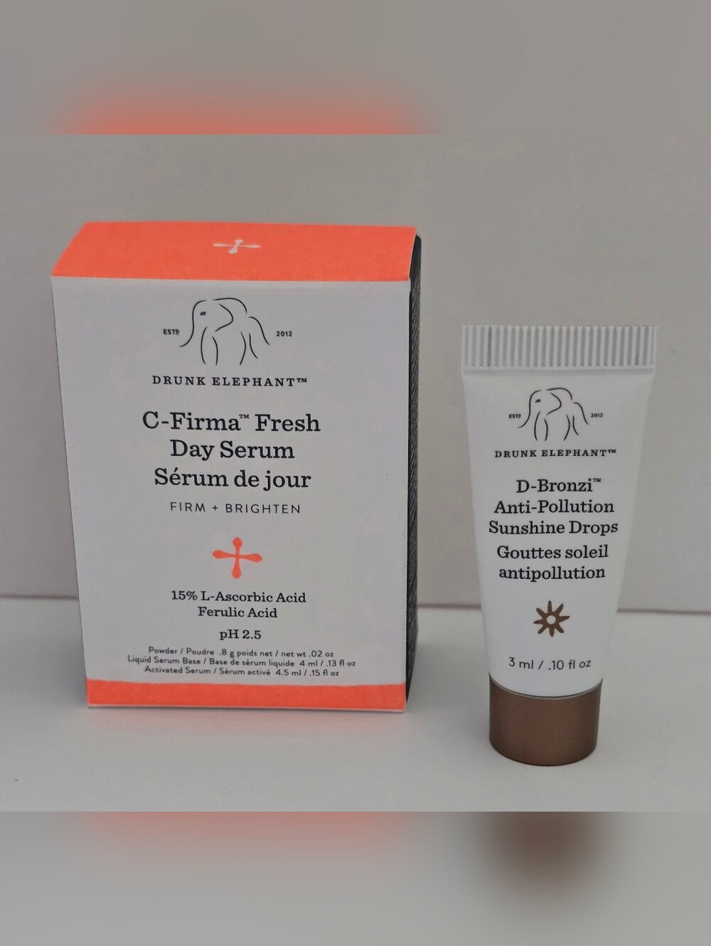 Drunk Elephant 13 Piece Travel Lot: Cleanser, Serum, D-Bronzi, Cream, Bag NEW - Picture 6 of 16